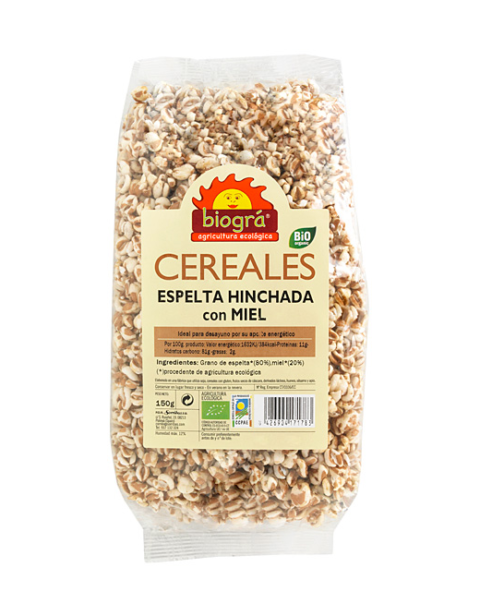 Espelta hinchada con miel 150g