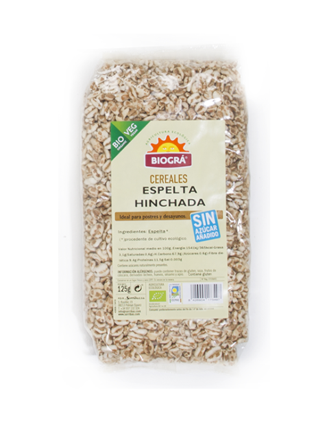 Espelta hinchada sin azúcar y sin miel 125g