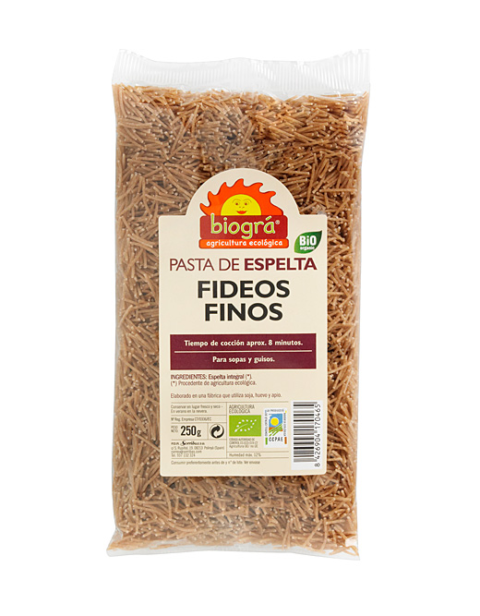 Fideo fino con Espelta