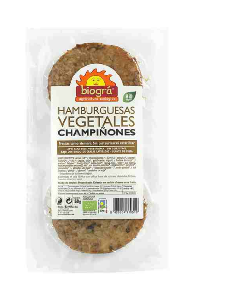 Hamburguesa Vegetal de Champiñones