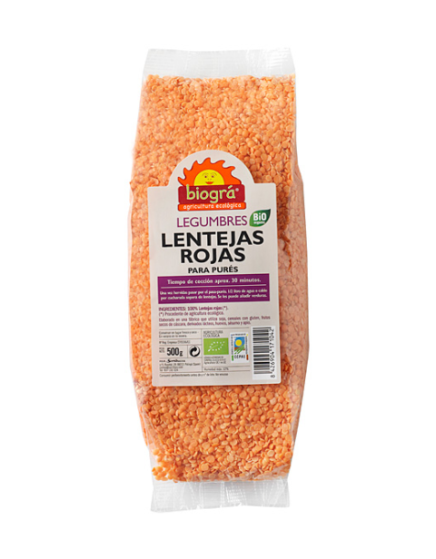 Lentejas Rojas 500g