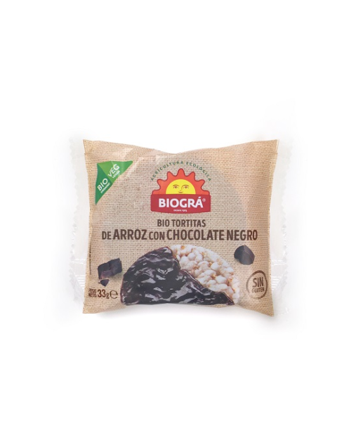 Tortitas de Arroz con Chocolate Negro (monodosis)